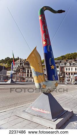 Saxophone Sculpture; Dinant Namur Belgium View Large Photo Image Stock Photograph - Saxophone Sculpture; Dinant Namur Belgium. Fotosearch