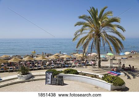 Scenic Shot Of Busy Beach; Malaga, Andalusia, Spain View Large Photo Image Stock Photo - Scenic Shot Of Busy Beach; Malaga, Andalusia, Spain. Fotosearch