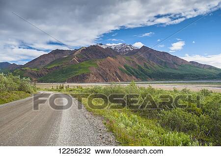Scenic view looking across the Toklat River Valley from the park road, Denali National Park, Interior Alaska View Large Photo Image Stock Image - Scenic view looking across the Toklat River Valley from the park road, Denali National Park, Interior Alaska. Fotosearch