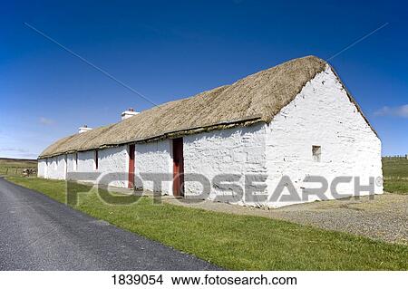Scenic View Of Traditional Cottage; Scotland, Uk View Large Photo Image Picture - Scenic View Of Traditional Cottage; Scotland, Uk. Fotosearch