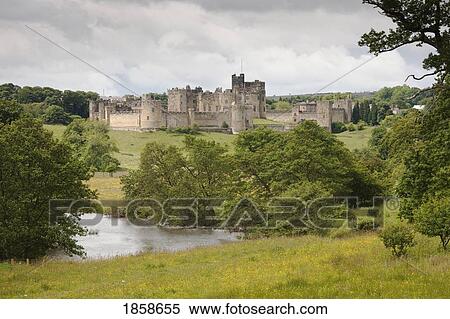 Scenic With Castle; Alnwick, Northumberland,  England View Large Photo Image Stock Photography - Scenic With Castle; Alnwick, Northumberland,  England. Fotosearch