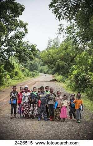 School children on their way to school on rough roads in Highlands of Ethiopia; Ethiopia View Large Photo Image Stock Photography - School children on their way to school on rough roads in Highlands of Ethiopia; Ethiopia. Fotosearch