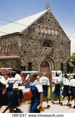 School Girls Walking Outside School View Large Photo Image Stock Photo - School Girls Walking Outside School. Fotosearch