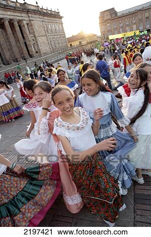 Schoolchildren parade on the Place Bolivar, Bogota, Colombia. View Large Photo Image Stock Image - Schoolchildren parade on the Place Bolivar, Bogota, Colombia.. Fotosearch