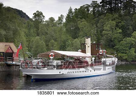 Stock Image - Scotland; Sir Walter Scott Passenger Steamship. Fotosearch