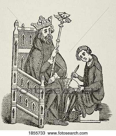Scribe Writing Letter For A King Seated In A Library Chair. Fourteenth Century. From The National And Domestic History Of England By William Aubrey Published London Circa 1890 View Large Photo Image Stock Image - Scribe Writing Letter For A King Seated In A Library Chair. Fourteenth Century. From The National And Domestic History Of England By William Aubrey Published London Circa 1890. Fotosearch