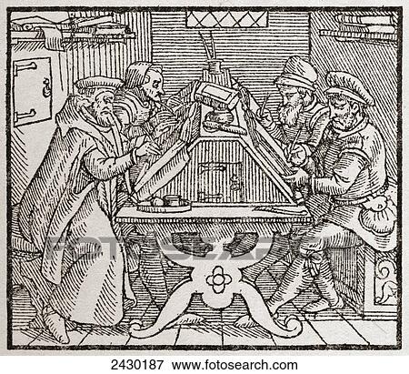 Scribes at work during the Tudor period in England. From a contemporary print. View Large Photo Image Stock Photo - Scribes at work during the Tudor period in England. From a contemporary print.. Fotosearch