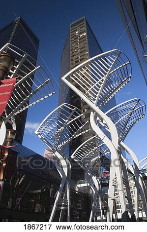 Stock Photo - Sculpture And Buildings. Fotosearch