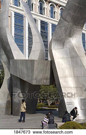 Sculpture In Renmin Square By Nanjing Road; Shanghai, China View Large Photo Image Stock Image - Sculpture In Renmin Square By Nanjing Road; Shanghai, China. Fotosearch