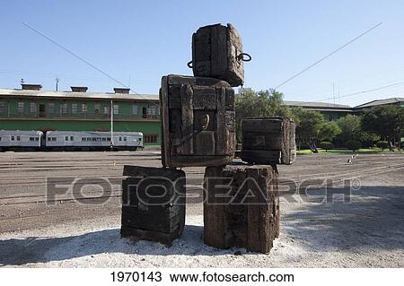 Stock Image - Sculpture Made From Trusses At The Museum Of Bolivia Railway Antofagasta, Antofagasta Region, Chile. Fotosearch