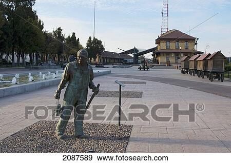 Sculpture Of A Lineman On The Former Rail Yard, Plaza Tres Centurias, Aguascalientes, Mexico View Large Photo Image Stock Photo - Sculpture Of A Lineman On The Former Rail Yard, Plaza Tres Centurias, Aguascalientes, Mexico. Fotosearch