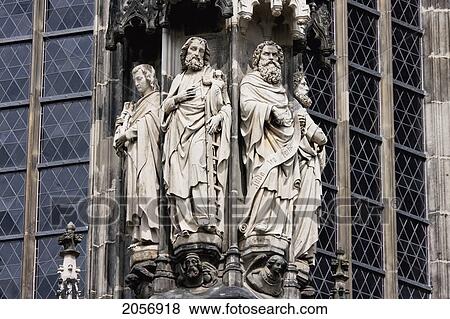 Sculptures On The Gothic Presbytery Of Aachen Cathedral, Aachen, Germany View Large Photo Image Stock Photo - Sculptures On The Gothic Presbytery Of Aachen Cathedral, Aachen, Germany. Fotosearch