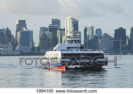 Sea Bus And Skyline Of Vancouver As Seen From The Lonsdale Quay, British Columbia, Canada View Large Photo Image Stock Image - Sea Bus And Skyline Of Vancouver As Seen From The Lonsdale Quay, British Columbia, Canada. Fotosearch
