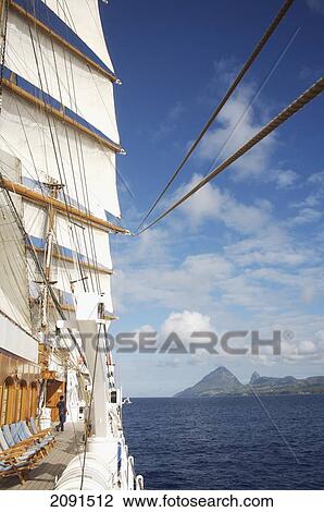 Stock Image - Sea Cloud Ii, The Grenadines. Fotosearch