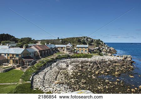 Sea Garden Cottages On The Site Of The Original Island Hotel, Tresco, Isles Of Scilly, Cornwall, Uk, Europe View Large Photo Image Picture - Sea Garden Cottages On The Site Of The Original Island Hotel, Tresco, Isles Of Scilly, Cornwall, Uk, Europe. Fotosearch