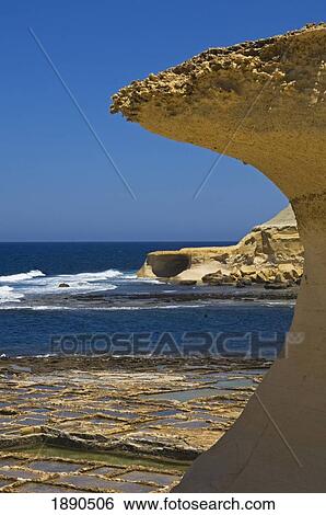 Stock Photograph - Sea Shore Salt Flats At Qbajjar. Fotosearch