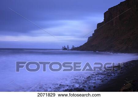 Sea Stacks At Vik, On The Southern Coast Of Iceland View Large Photo Image Stock Photo - Sea Stacks At Vik, On The Southern Coast Of Iceland. Fotosearch