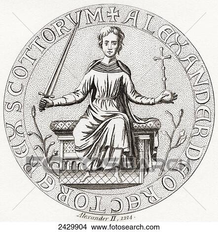 Picture - Seal of Alexander II, 1198. Fotosearch