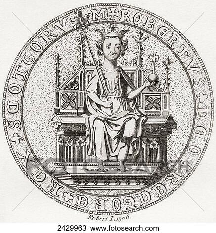 Seal of Robert I, popularly known as Robert the Bruce, 1274 View Large Photo Image Stock Image - Seal of Robert I, popularly known as Robert the Bruce, 1274. Fotosearch