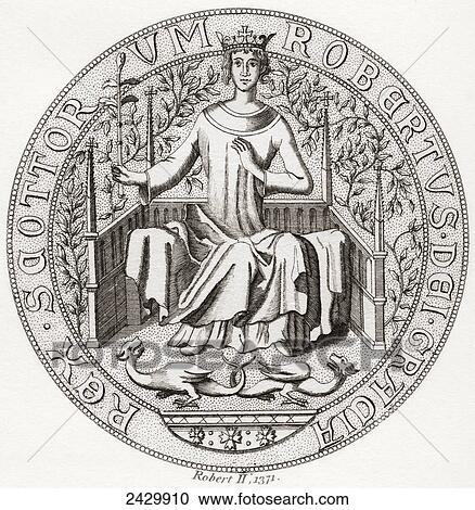 Seal of Robert II, aka The Steward, 1316 View Large Photo Image Stock Image - Seal of Robert II, aka The Steward, 1316. Fotosearch