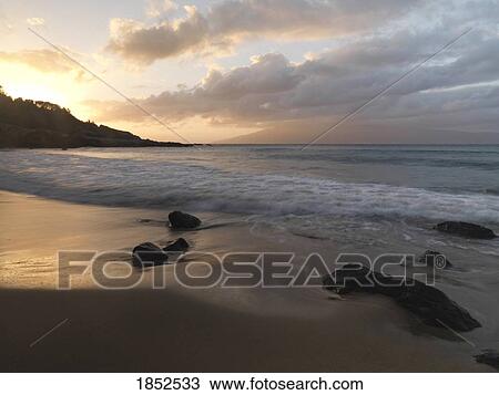 Stock Image - Seascape, Maui, Hawaii, Usa. Fotosearch
