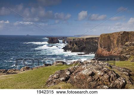 Stock Photography - Seascape; Shetland Scotland. Fotosearch
