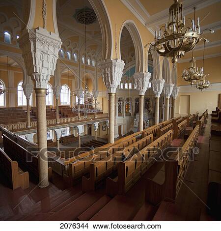 Picture - Seating In The Balcony Of Grand Choral Synagogue; St. Petersburg Russia. Fotosearch