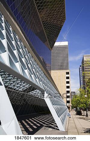 Seattle Public Library; Seattle, Washington State, Usa View Large Photo Image Stock Image - Seattle Public Library; Seattle, Washington State, Usa. Fotosearch