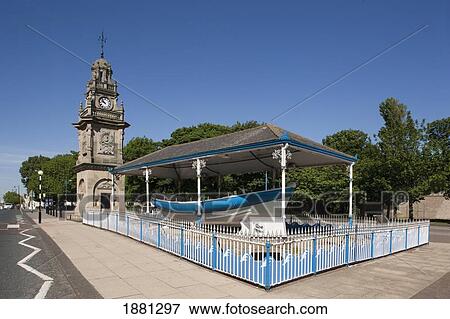 Stock Photo - Second Oldest Lifeboat In The World On Display; South Shields, Tyne And Wear, England. Fotosearch
