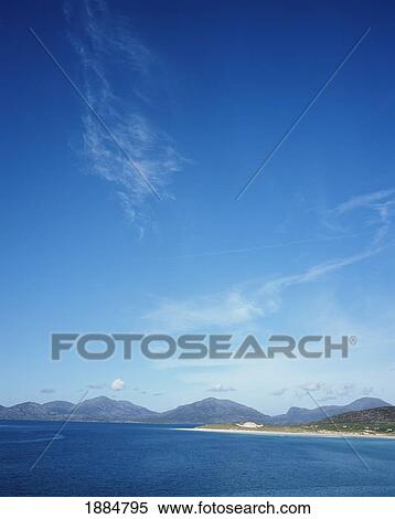 Stock Photography - Seilebost Beach And Mountains. Fotosearch