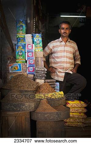 Seller On Street Stall With Seeds; Jofdpur, Rajasthan, India View Large Photo Image Stock Photo - Seller On Street Stall With Seeds; Jofdpur, Rajasthan, India. Fotosearch