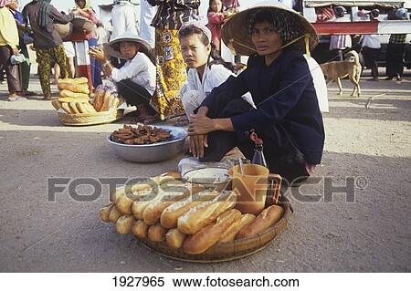 Selling French Bread / Food, Street Traders View Large Photo Image Stock Photography - Selling French Bread / Food, Street Traders. Fotosearch