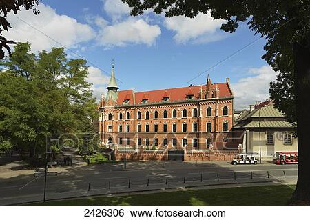 Stock Photograph - Seminary of the Archdiocese of Krakow, also known as the Metropolitan Seminary in Krakow, on Pidzamche Street; Krakow, Poland. Fotosearch