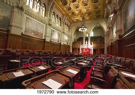 Senate Chamber In The Centre Block Of The Parliament Buildings, Ottawa, Ontario, Canada View Large Photo Image Stock Image - Senate Chamber In The Centre Block Of The Parliament Buildings, Ottawa, Ontario, Canada. Fotosearch