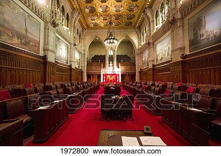 Senate Chamber In The Centre Block Of The Parliament Buildings, Ottawa, Ontario, Canada View Large Photo Image Stock Image - Senate Chamber In The Centre Block Of The Parliament Buildings, Ottawa, Ontario, Canada. Fotosearch