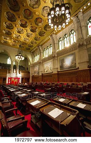 Senate Chamber In The Centre Block Of The Parliament Buildings, Ottawa, Ontario, Canada View Large Photo Image Stock Photo - Senate Chamber In The Centre Block Of The Parliament Buildings, Ottawa, Ontario, Canada. Fotosearch