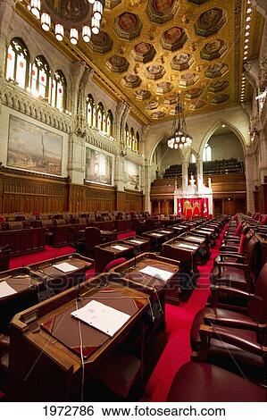 Senate Chamber In The Centre Block Of The Parliament Buildings, Ottawa, Ontario, Canada View Large Photo Image Stock Photograph - Senate Chamber In The Centre Block Of The Parliament Buildings, Ottawa, Ontario, Canada. Fotosearch