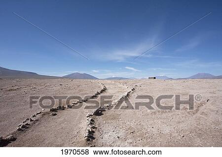 Stock Photo - Sendero De Chile Path Near Ollague In Antofagasta Region, Chile. Fotosearch