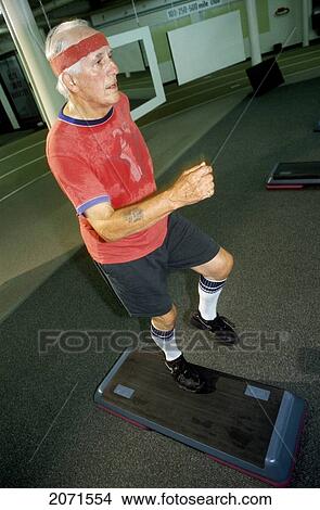 Picture - Senior Man Exercising. Fotosearch