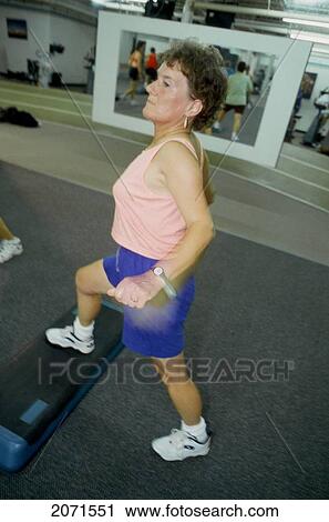 Stock Image - Senior Women Exercising. Fotosearch