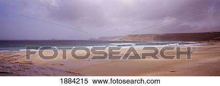 Sennen Cove Beach At Sunset View Large Photo Image Stock Photography - Sennen Cove Beach At Sunset. Fotosearch