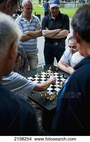 Picture - Serbia, Chess players at Kalemegdan park; Belgrade. Fotosearch