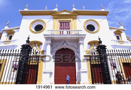 Stock Image - Seville Bullring, April Festival Feria. Fotosearch