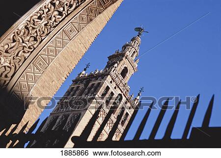 Stock Photograph - Seville Cathedral And Fence. Fotosearch