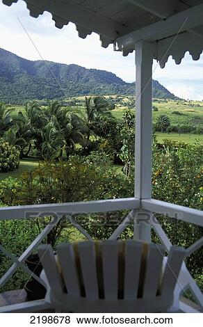 Stock Photo - Seychelles, View Over Vegetation; St. Kitts. Fotosearch