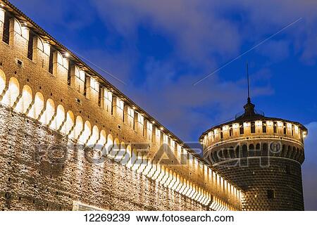 Sforza castle; Milan, Lombardy, Italy View Large Photo Image Stock Photo - Sforza castle; Milan, Lombardy, Italy. Fotosearch