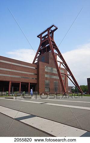 Shaft 12 In The Zollverein Coal Mine Industrial Complex, Essen, North Rhine-Westphalia, Germany View Large Photo Image Stock Image - Shaft 12 In The Zollverein Coal Mine Industrial Complex, Essen, North Rhine-Westphalia, Germany. Fotosearch