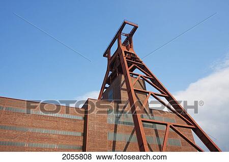 Shaft 12 In The Zollverein Coal Mine Industrial Complex, Essen, North Rhine-Westphalia, Germany View Large Photo Image Stock Photo - Shaft 12 In The Zollverein Coal Mine Industrial Complex, Essen, North Rhine-Westphalia, Germany. Fotosearch