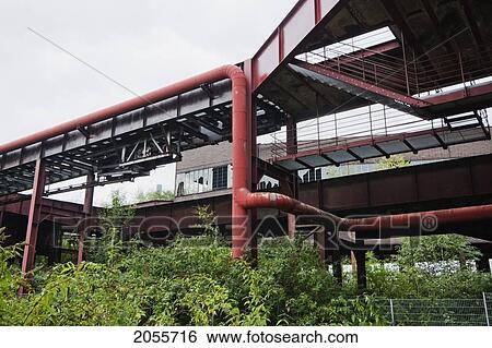 Stock Photograph - Shaft 1/2/8 In The Zollverein Coal Mine Industrial Complex, Essen, North Rhine-Westphalia, Germany. Fotosearch