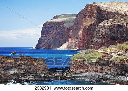 Shark's Fin Rock and Southern coastline; Lanai, Hawaii, United States of America View Large Photo Image Stock Image - Shark's Fin Rock and Southern coastline; Lanai, Hawaii, United States of America. Fotosearch